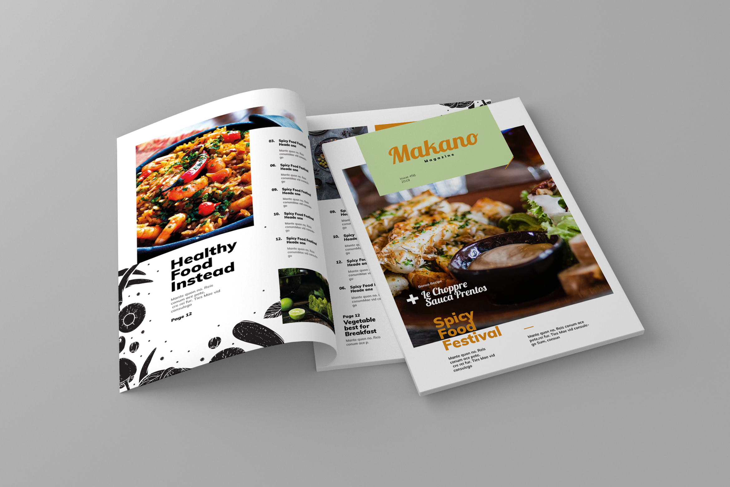 Makano - Magazine Template | Magazine Templates ~ Creative Market