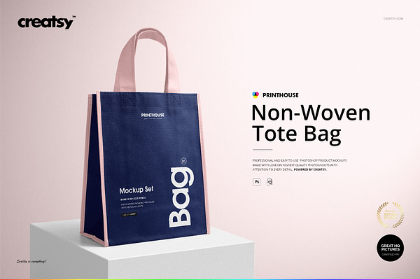 Download Non-Woven Tote Bag 2 Mockup Set | Creative Photoshop ...