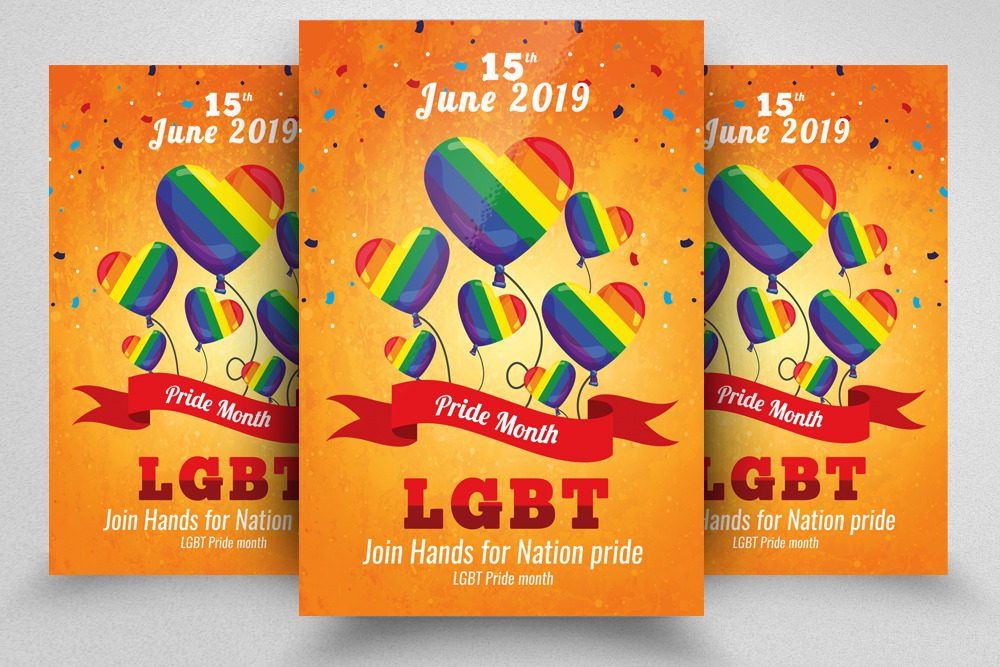 LGBT Pride Flyer / Poster Template | Flyer Templates ~ Creative Market