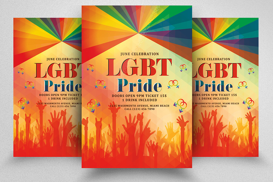 LGBT Pride Flyer | Creative Photoshop Templates ~ Creative Market