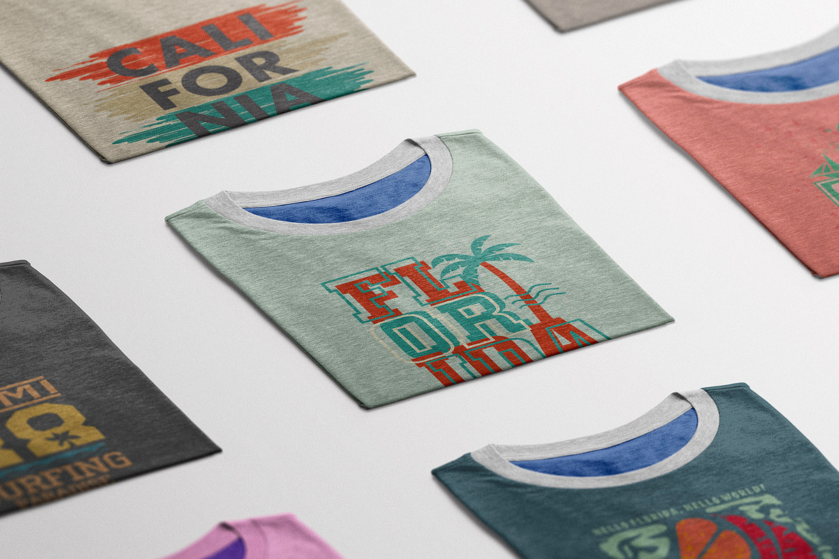 Download 8 T-Shirt Mockups - PSD | Creative Market