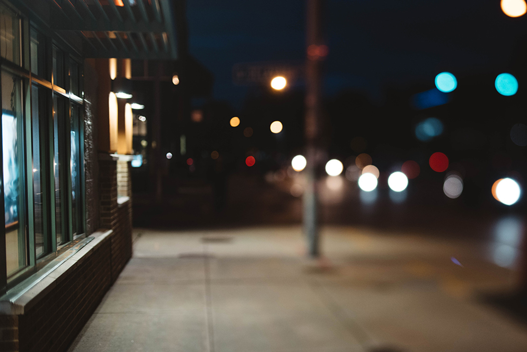 City Street At Night Background High Quality Architecture Stock