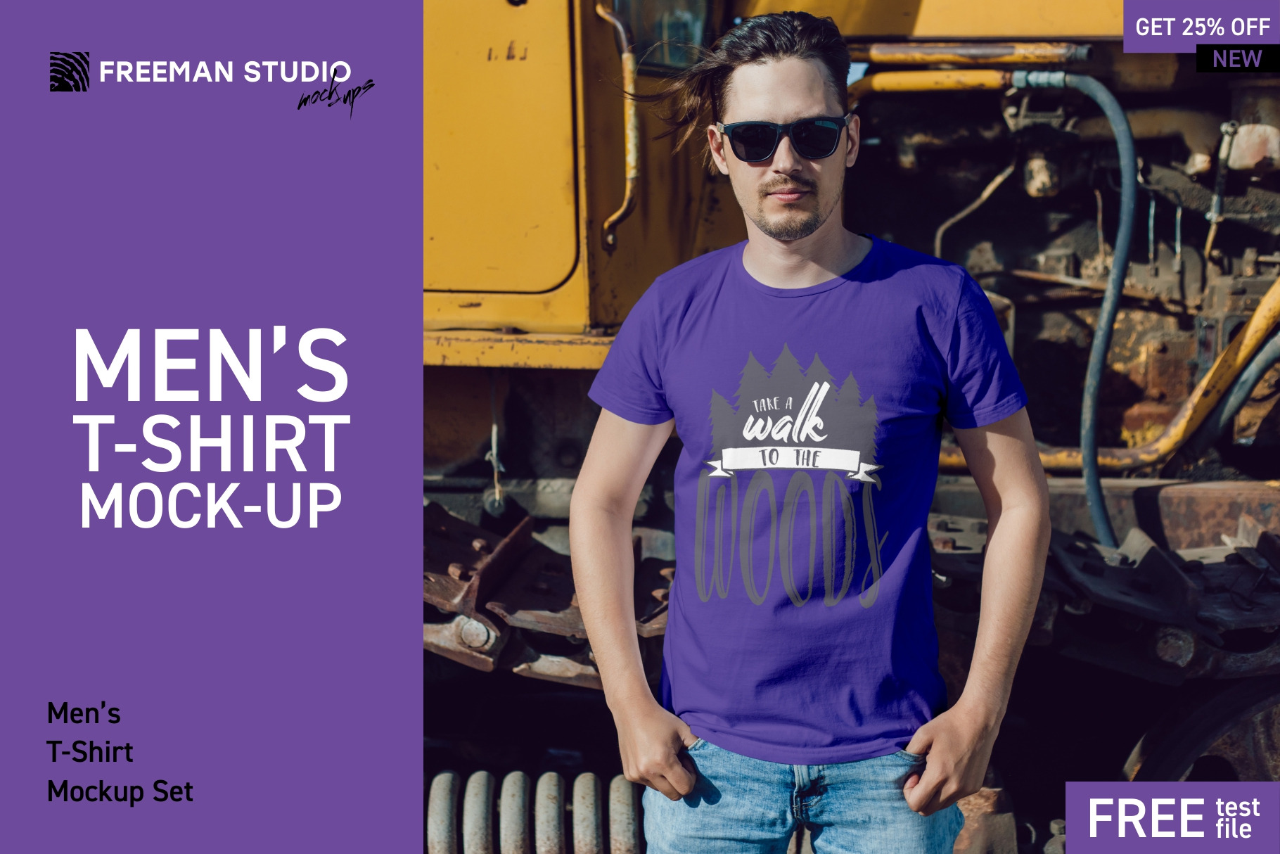 Men S T Shirt Mock Up Set Creative Photoshop Templates Creative Market