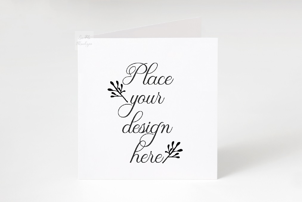 Download Square Greeting Card Mockup Psd 5x5 Creative Photoshop Templates Creative Market