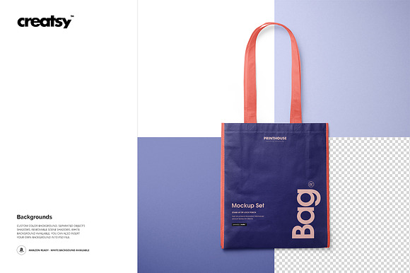 Download Laminated Non Woven Bag Mockups 2 Creative Photoshop Templates Creative Market