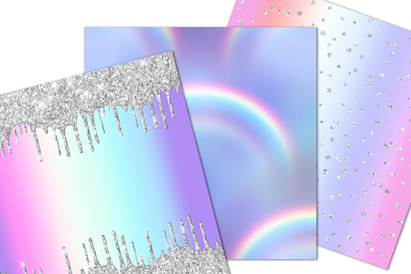 Rainbow Sparkle Party Backgrounds  Graphic Patterns ~ Creative Market