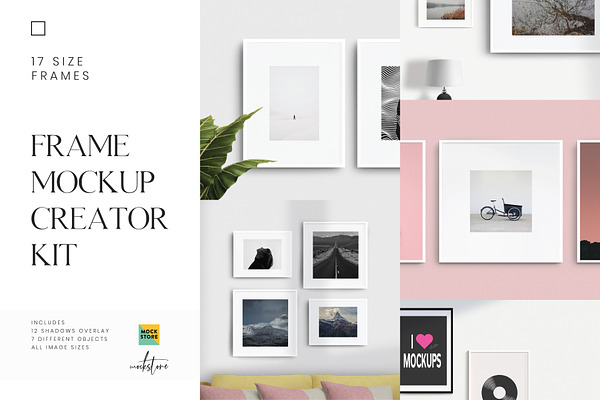 Download Frame Mockup Creator Kit Creative Photoshop Templates Creative Market PSD Mockup Templates