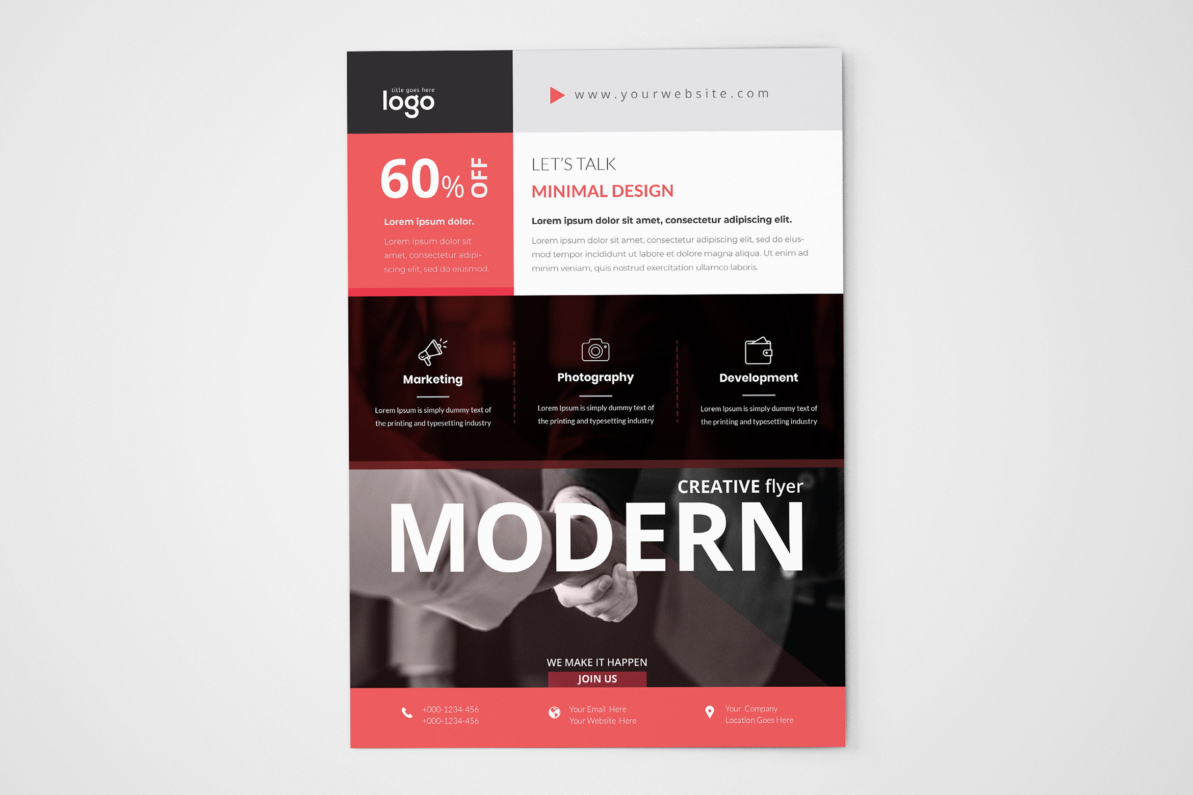 Creative Modern Flyer Design Creative Illustrator Templates Creative Market