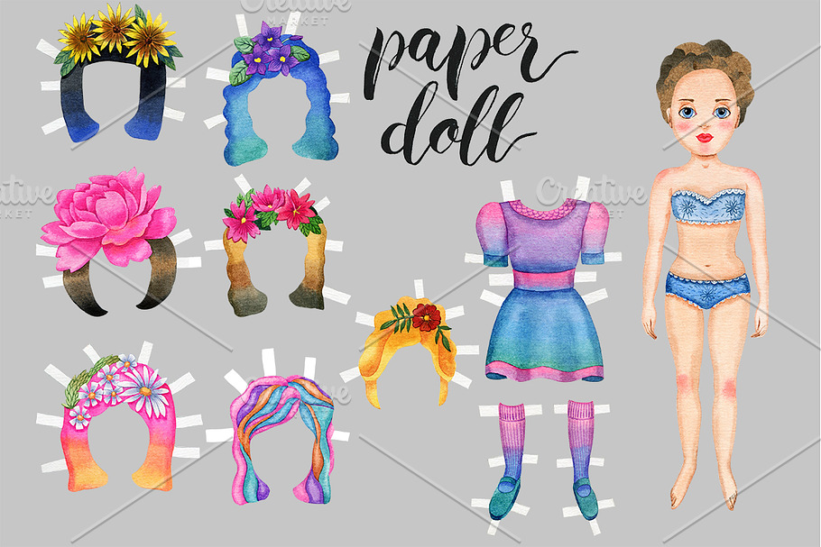 Paper doll | Pre-Designed Photoshop Graphics ~ Creative Market