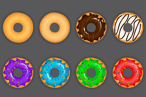 Donuts - patterns and illustrations | Pre-Designed Illustrator Graphics ...