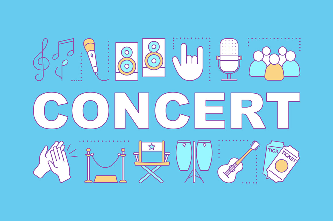 Concert word concepts banner | Pre-Designed Vector Graphics ~ Creative ...