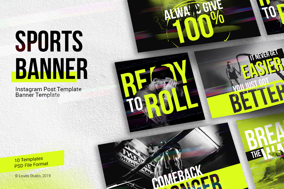 Download Sports Quotes Social Media Template Creative Photoshop Templates Creative Market