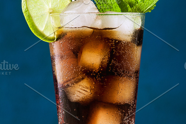 Download Coca Coke Cocktail In A Tall Glass C Featuring Cuba Libre And Drink High Quality Food Images Creative Market