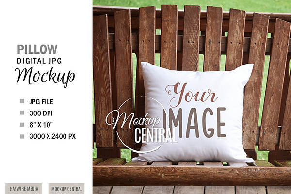 Download Country Rustic Pillow Mockup Psd Creative Photoshop Templates Creative Market