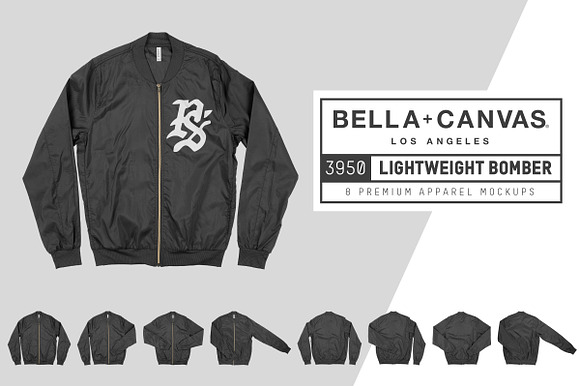 Download Bella Canvas 3950 Lightweight Bomber Creative Photoshop Templates Creative Market