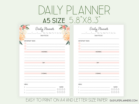 Planner Inserts - A6 & ARCHIVE  Stationery Templates ~ Creative Market