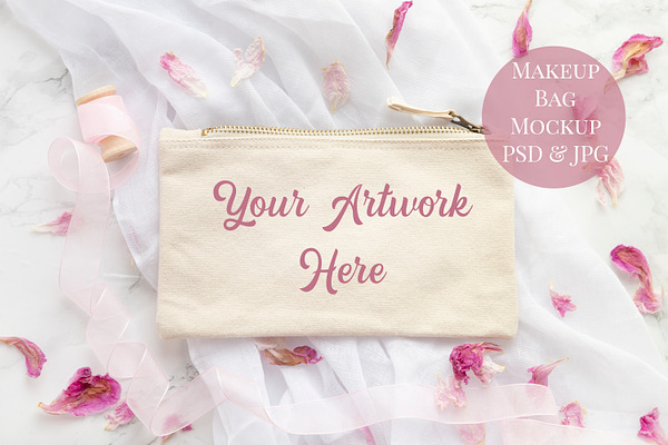 Download Makeup bag mockup | Creative Photoshop Templates ~ Creative Market