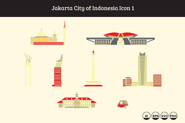 Jakarta City Icon Of Indonesia 1 Pre Designed Illustrator Graphics