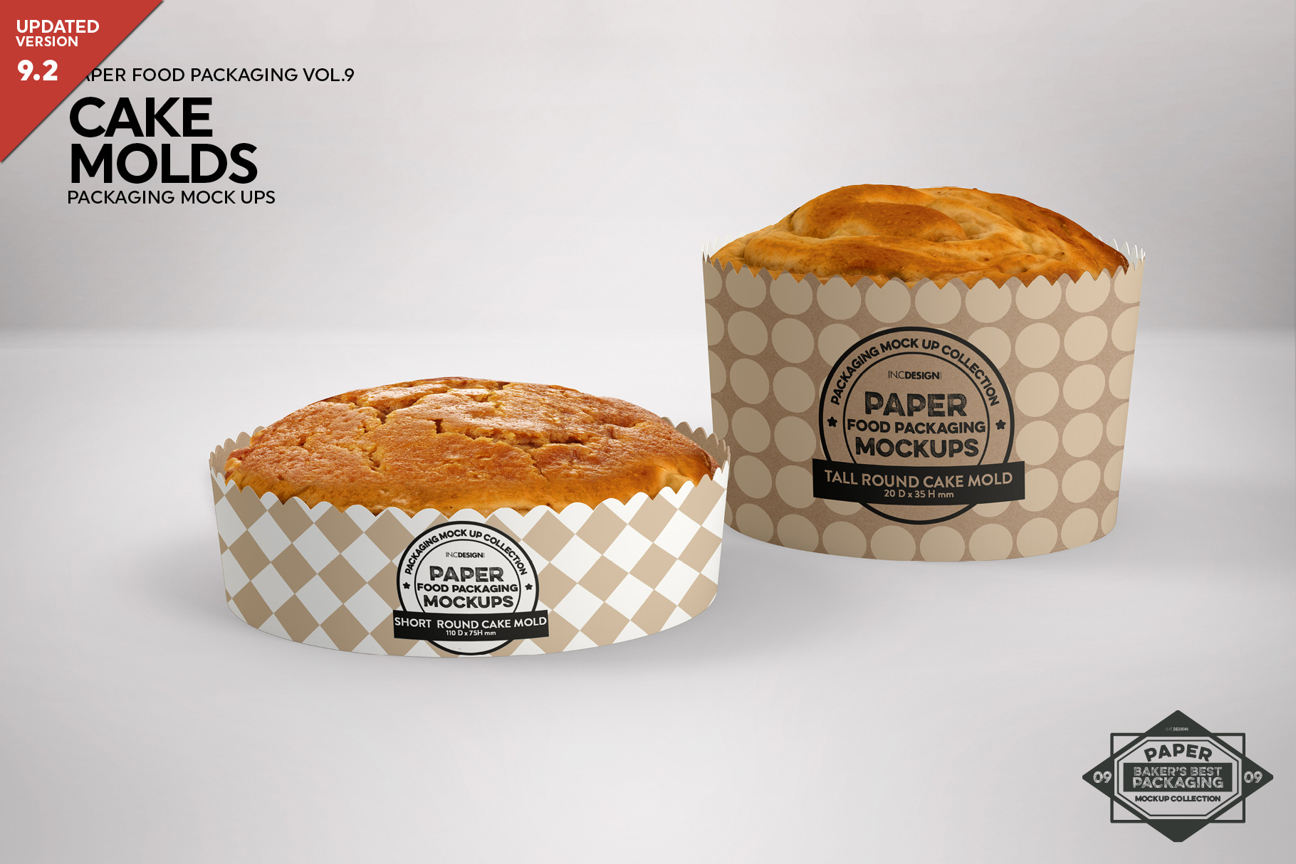 Download Round Cake Mold Packaging Mockup Creative Photoshop Templates Creative Market