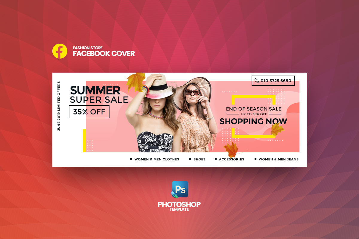 Super Sale Facebook Cover Template Creative Photoshop Templates Creative Market