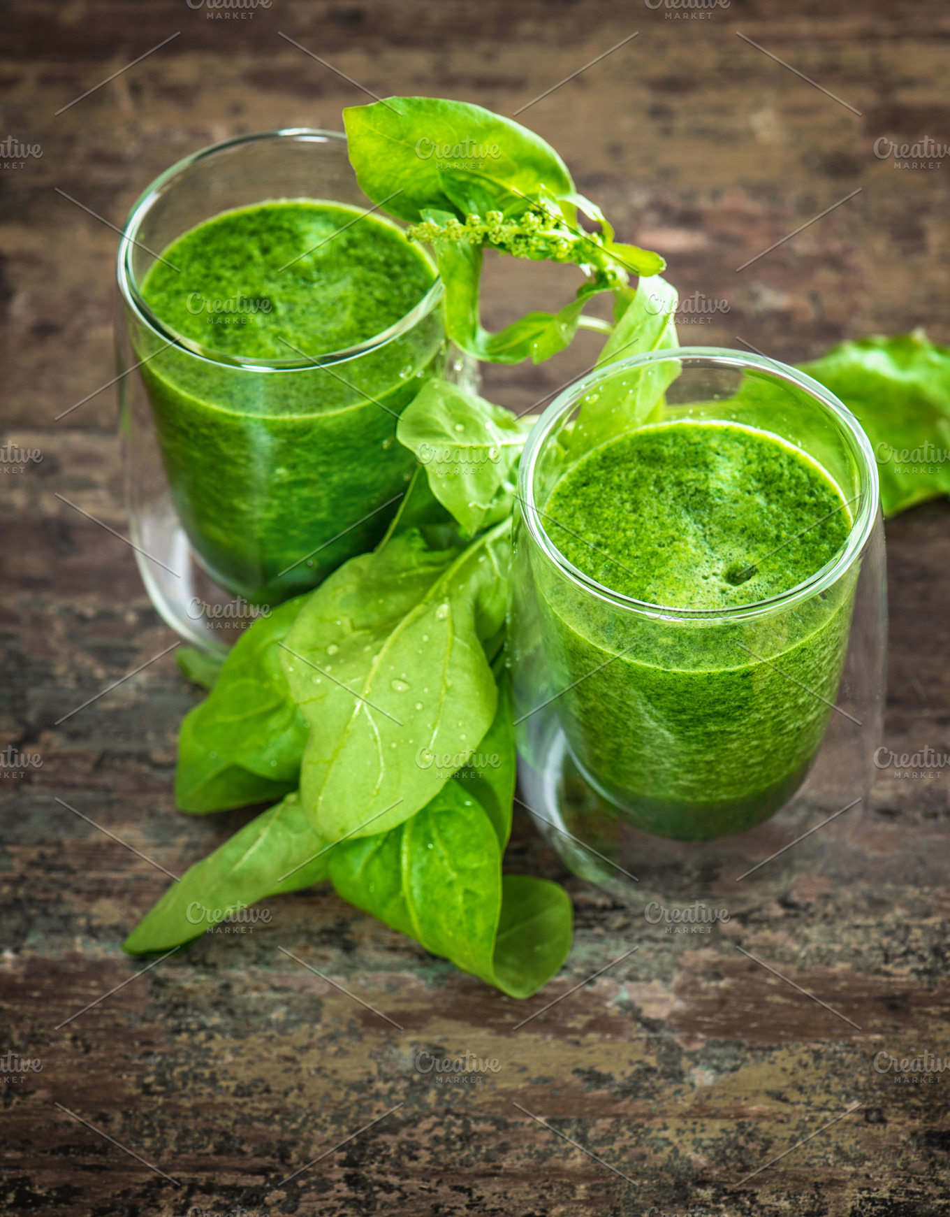 Fresh green spinach leaves smoothie containing spinach, smoothie, and ...