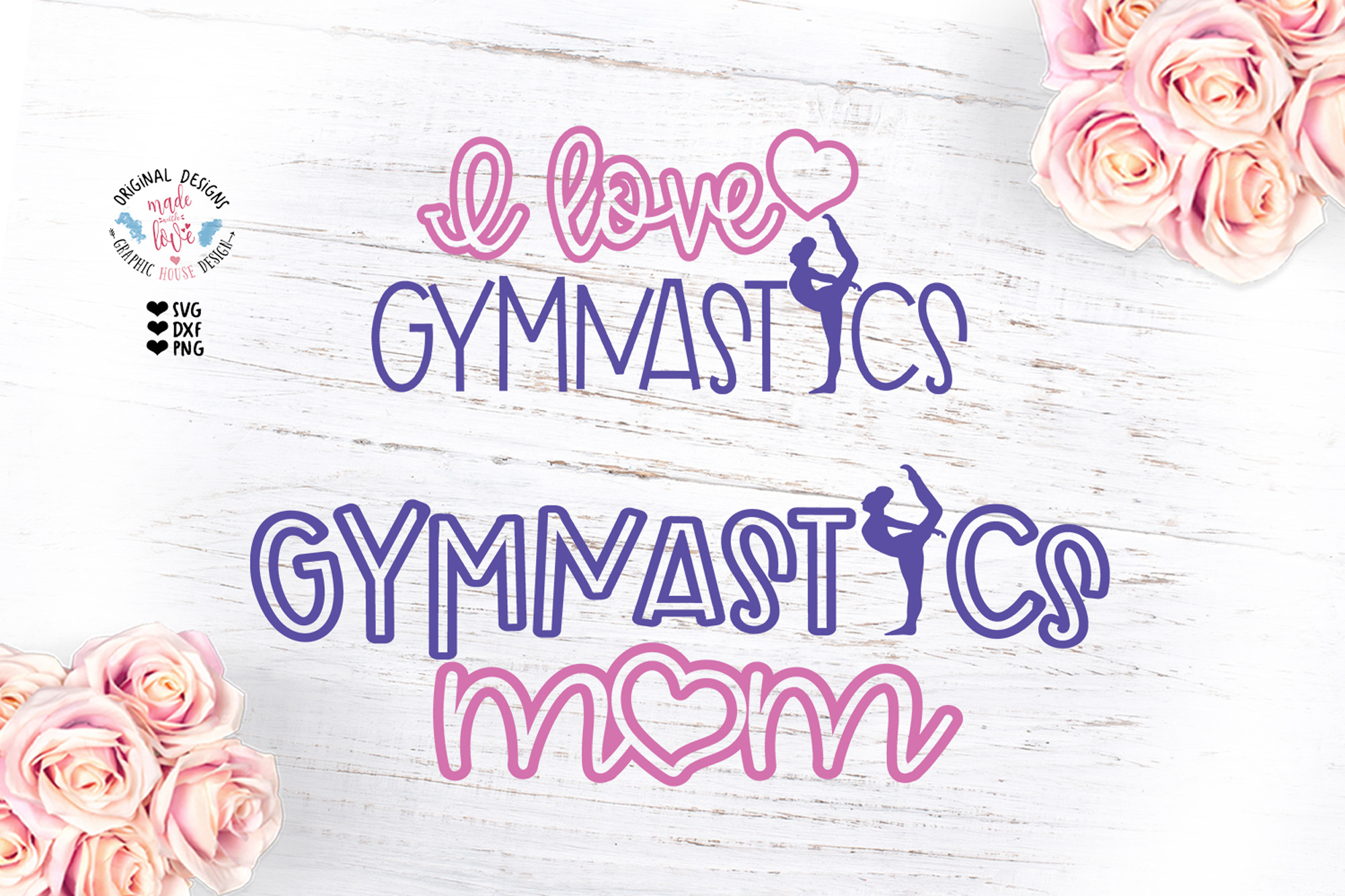 Download I Love Gymnastics Gymnastics Mom Pre Designed Photoshop Graphics Creative Market