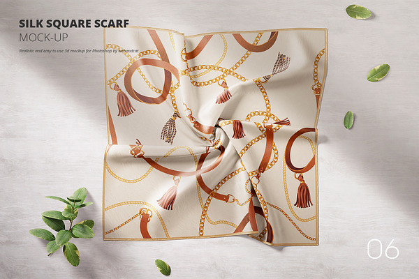 Download Silk Square Handkerchief Mockup 01 Creative Photoshop Templates Creative Market