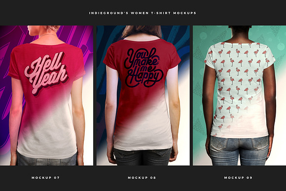 Women T Shirt Mockups Creative Photoshop Templates Creative Market