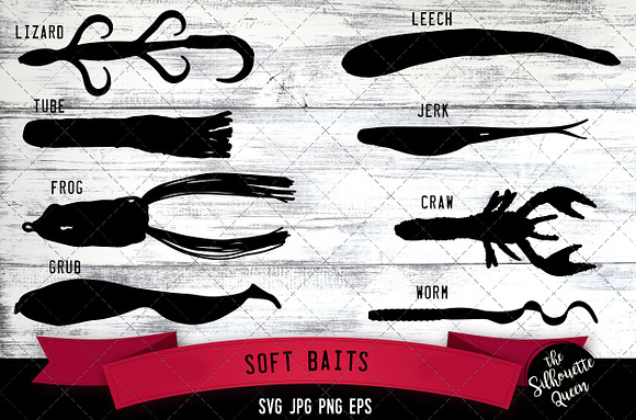 Download Soft Bait Fishing Silhouette Vector Pre Designed Illustrator Graphics Creative Market