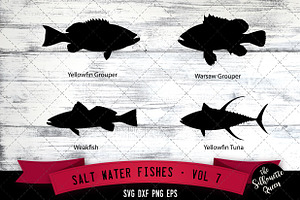 Download Salt Water Fishes Svg V7 Yellowfin Pre Designed Illustrator Graphics Creative Market