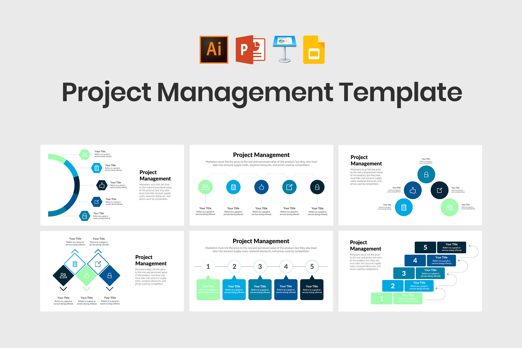 Project Management Template | Presentation Templates ~ Creative Market