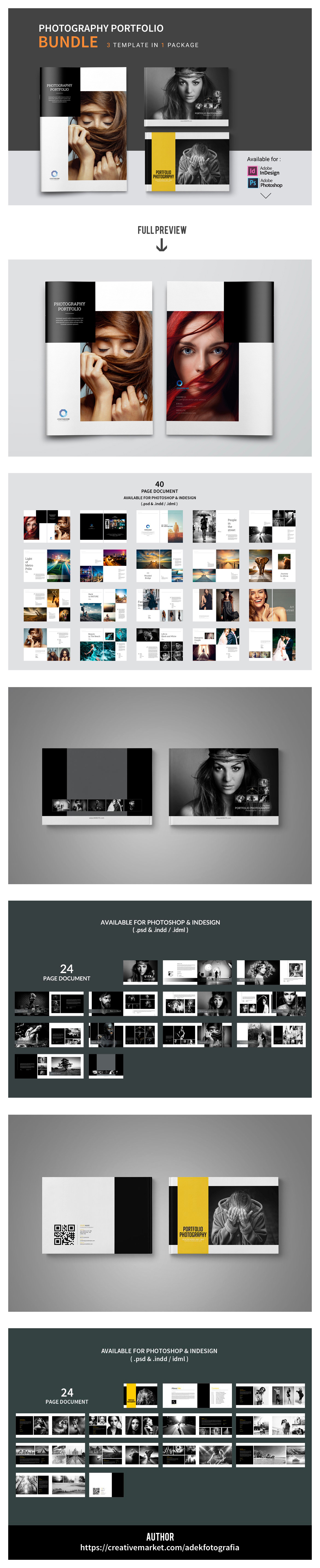 Photography Portfolio BUNDLE | Brochure Templates ~ Creative Market