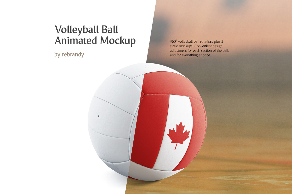 Volleyball Ball Animated Mockup Creative Photoshop Templates Creative Market