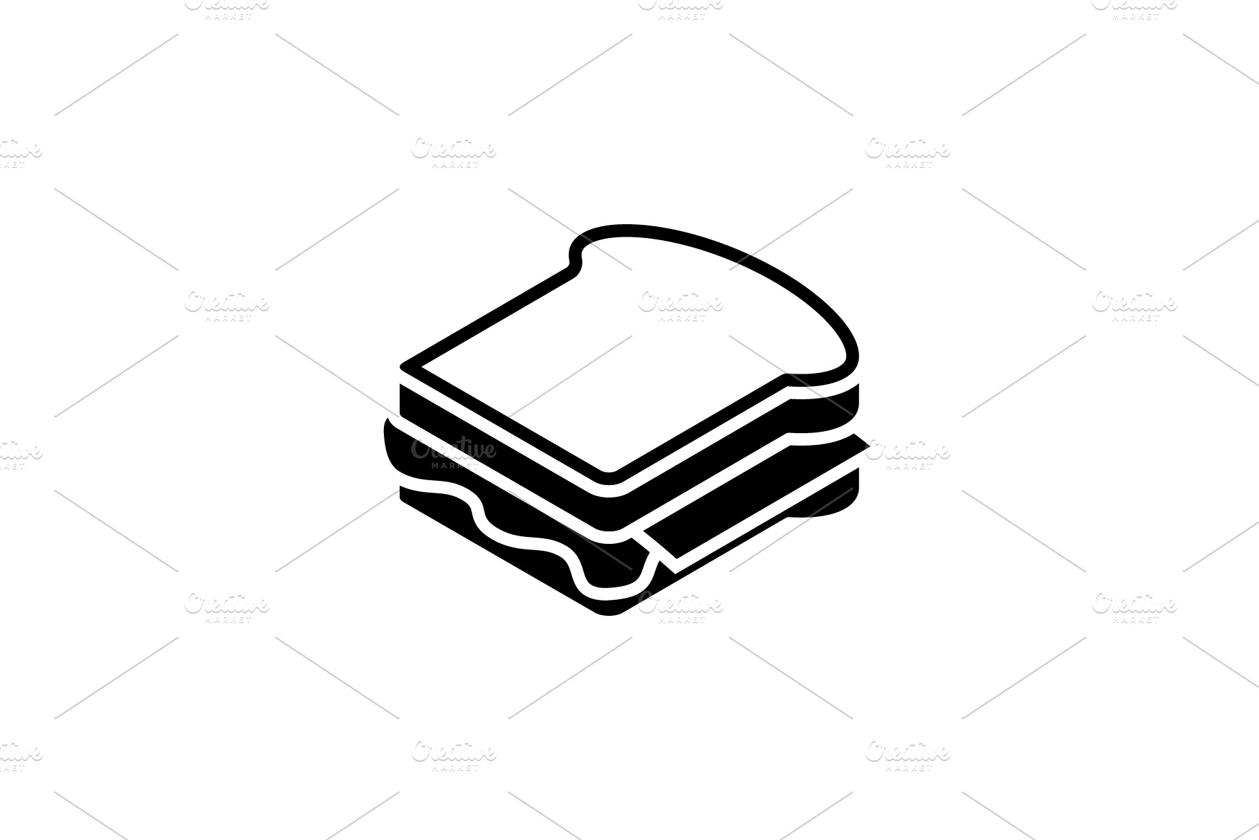 Sandwich Black Icon Pre Designed Photoshop Graphics Creative Market