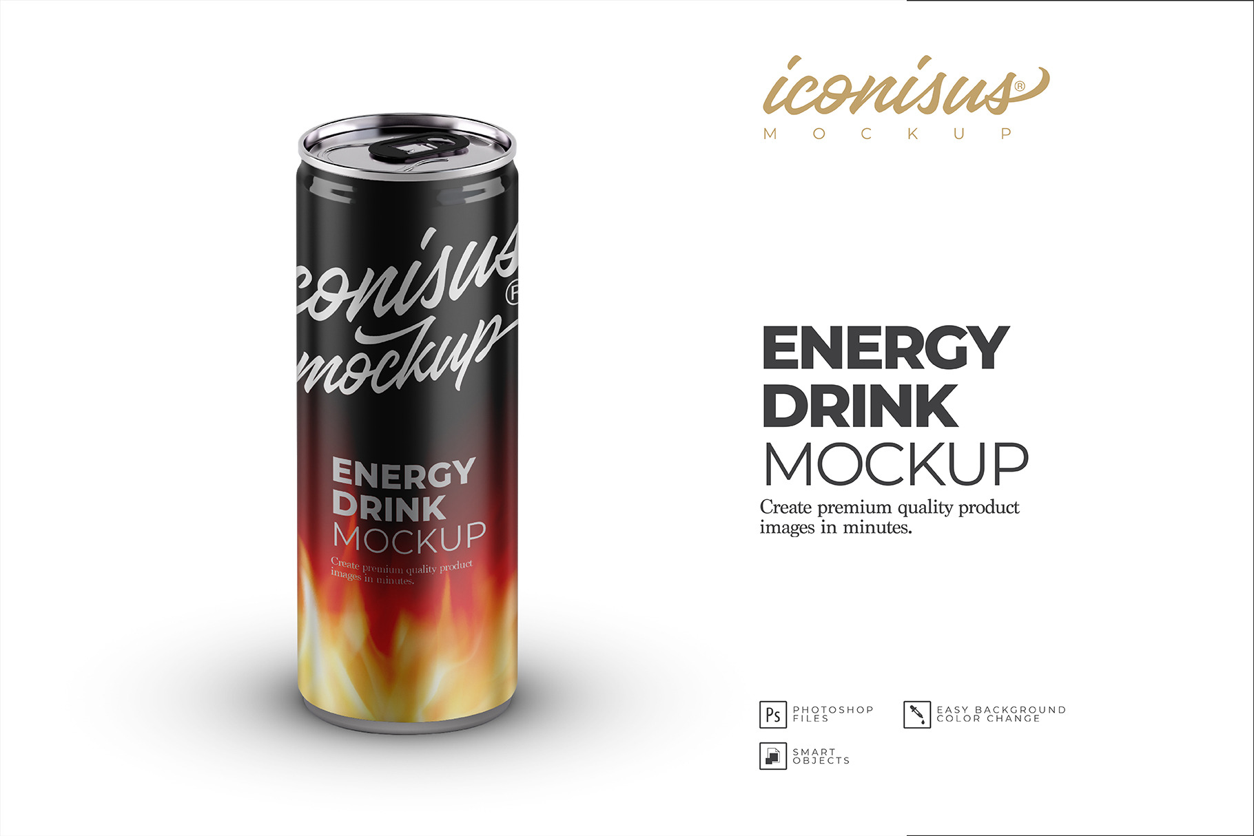 Download Energy Drink Mockup Template Creative Photoshop Templates Creative Market