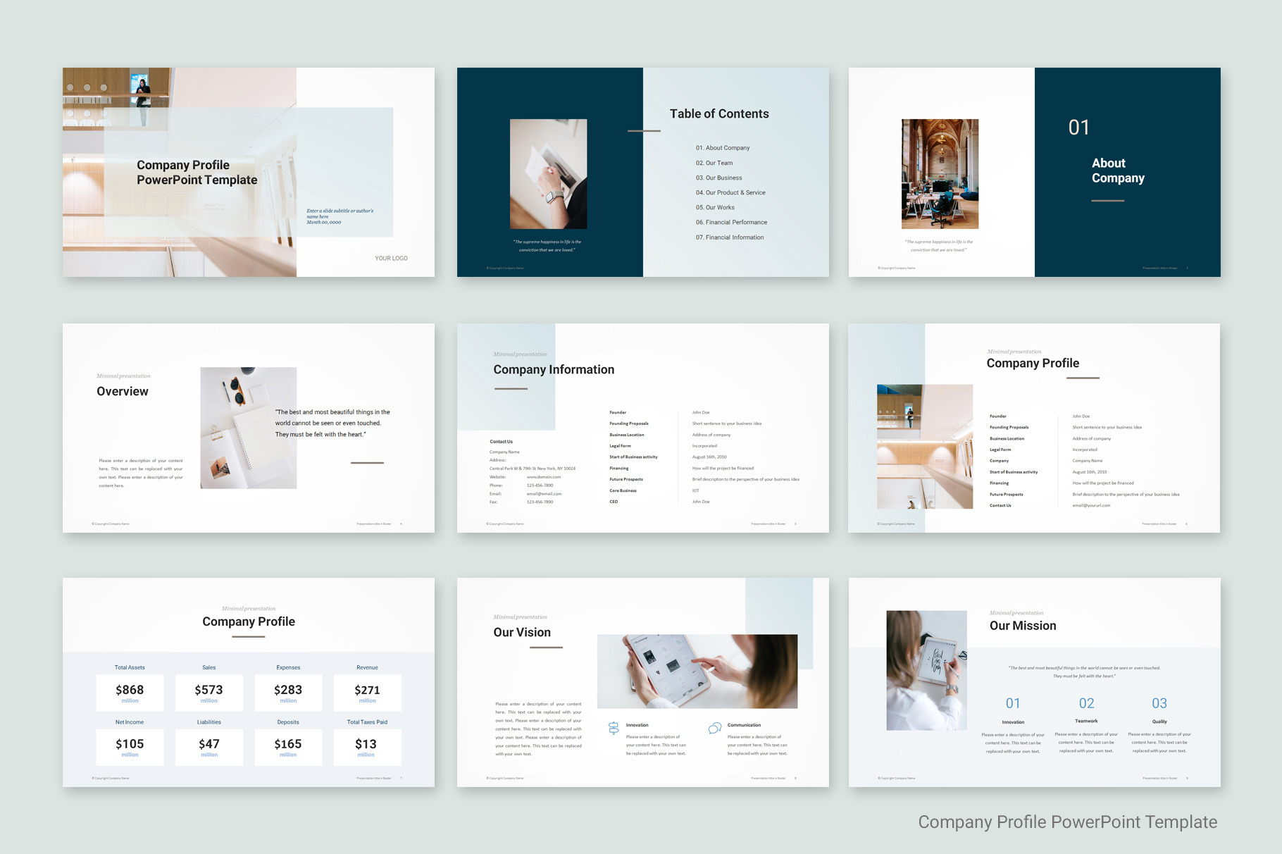 Company Profile Template | Presentation Templates ~ Creative Market