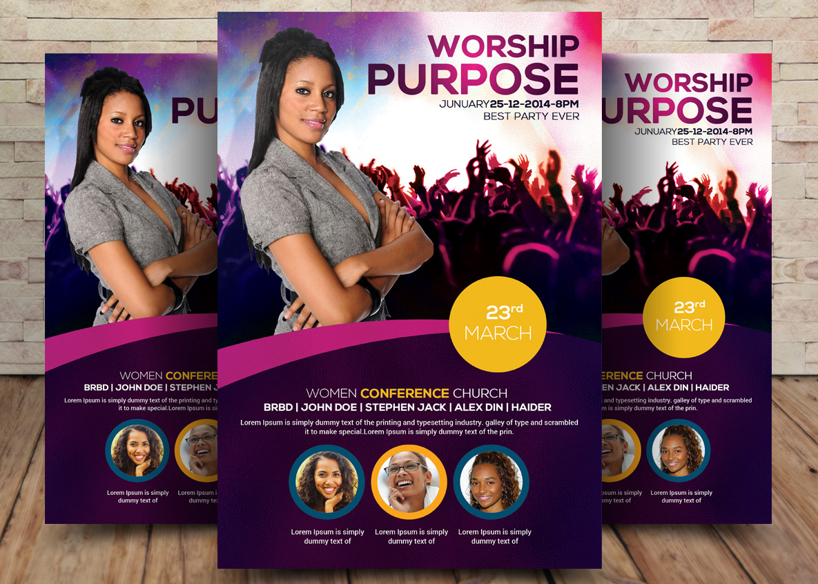 Women Conference Flyer Psd Template | Flyer Templates ~ Creative Market