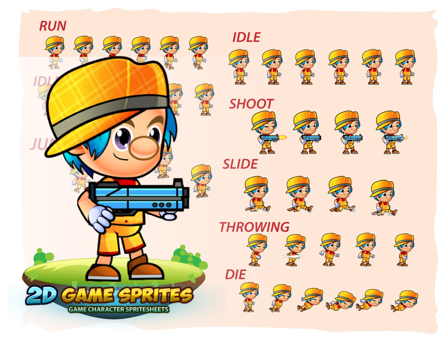 Rodge 2D Game Character Sprites | Illustrations ~ Creative Market