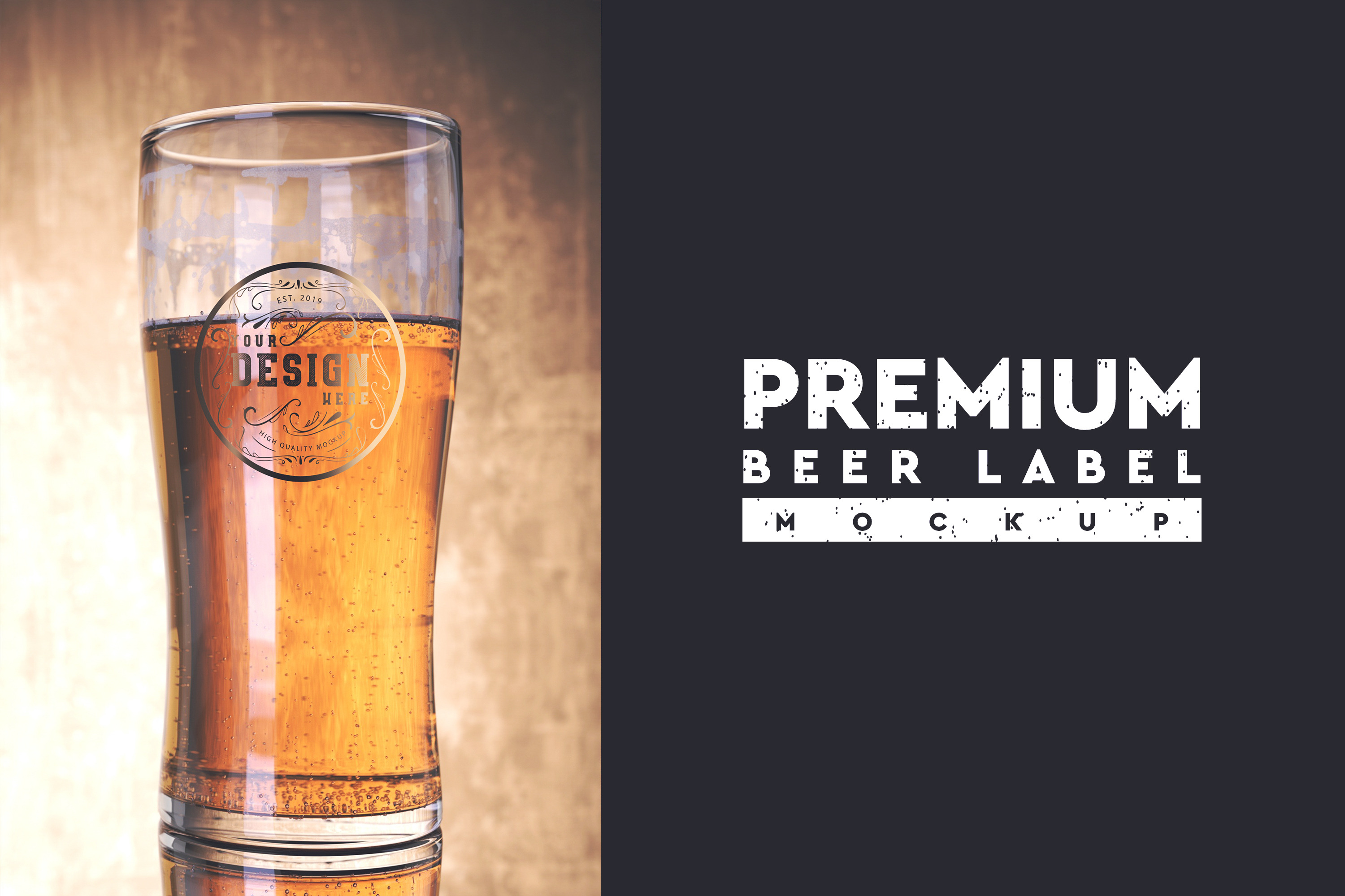 Download Beer Glass Label Mock Up 31 Creative Photoshop Templates Creative Market