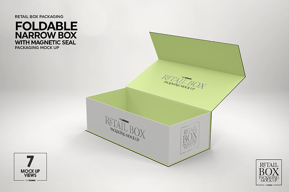 Download Foldable Box Magnetic Seal Mockup Creative Photoshop Templates Creative Market PSD Mockup Templates