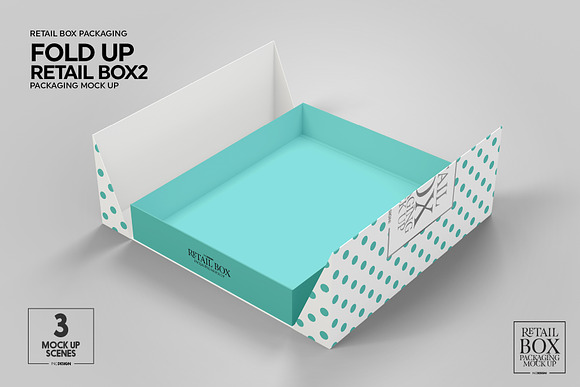 Download Fold Up Retail Thin Box Mockup Creative Photoshop Templates Creative Market