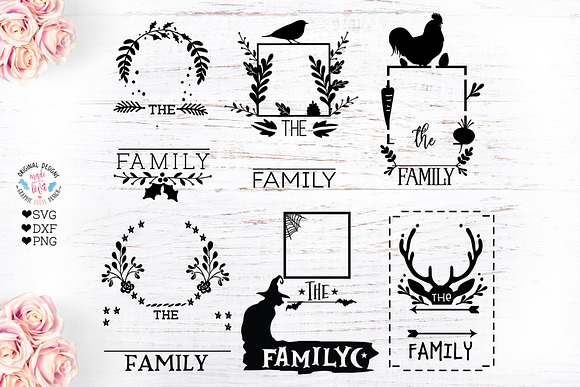 Download Family Name Frames Svg Dxf Eps Pre Designed Photoshop Graphics Creative Market Yellowimages Mockups