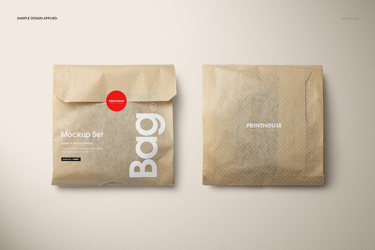 Download Sandwich Snack Paper Bag Mockup Set | Creative Photoshop ...