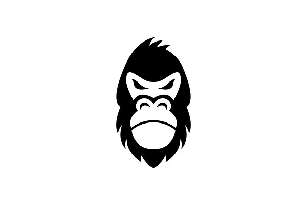 gorilla face logo | Creative Illustrator Templates ~ Creative Market