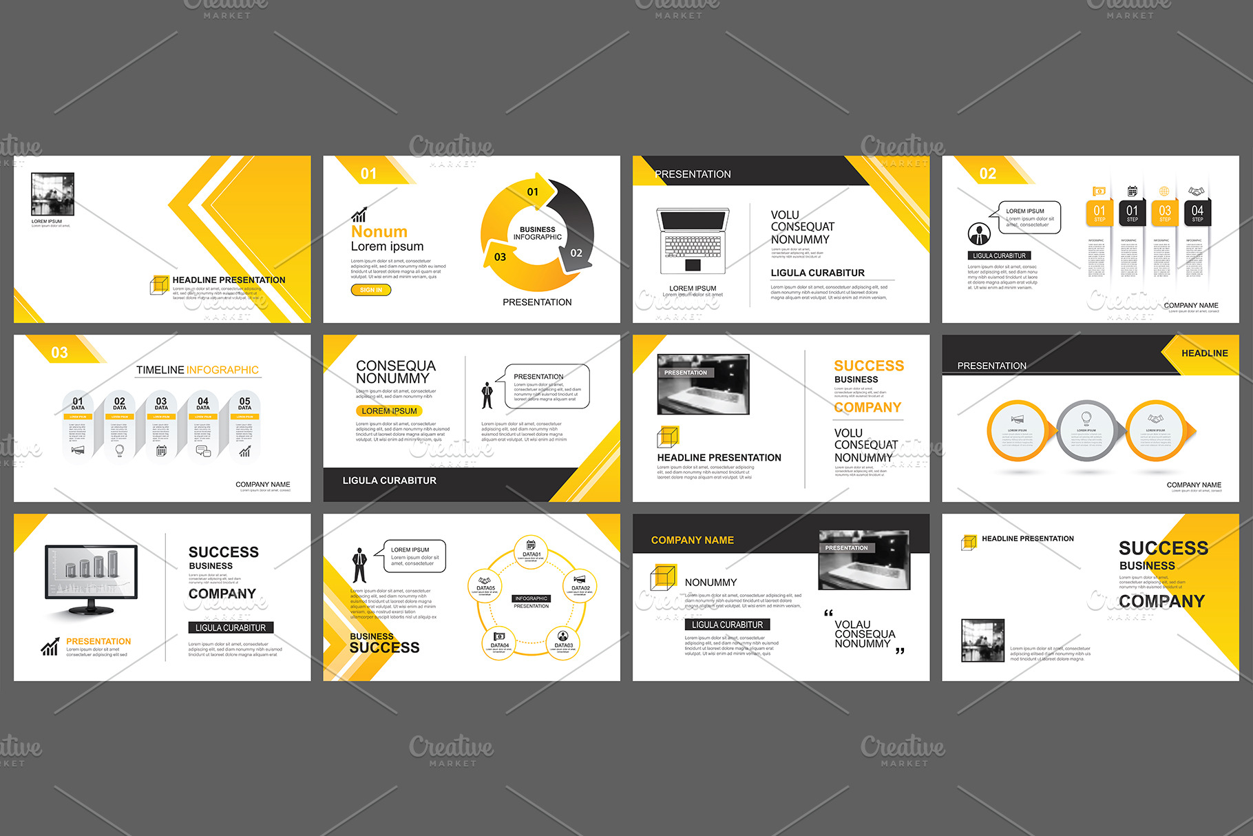 simple presentation template illustrator