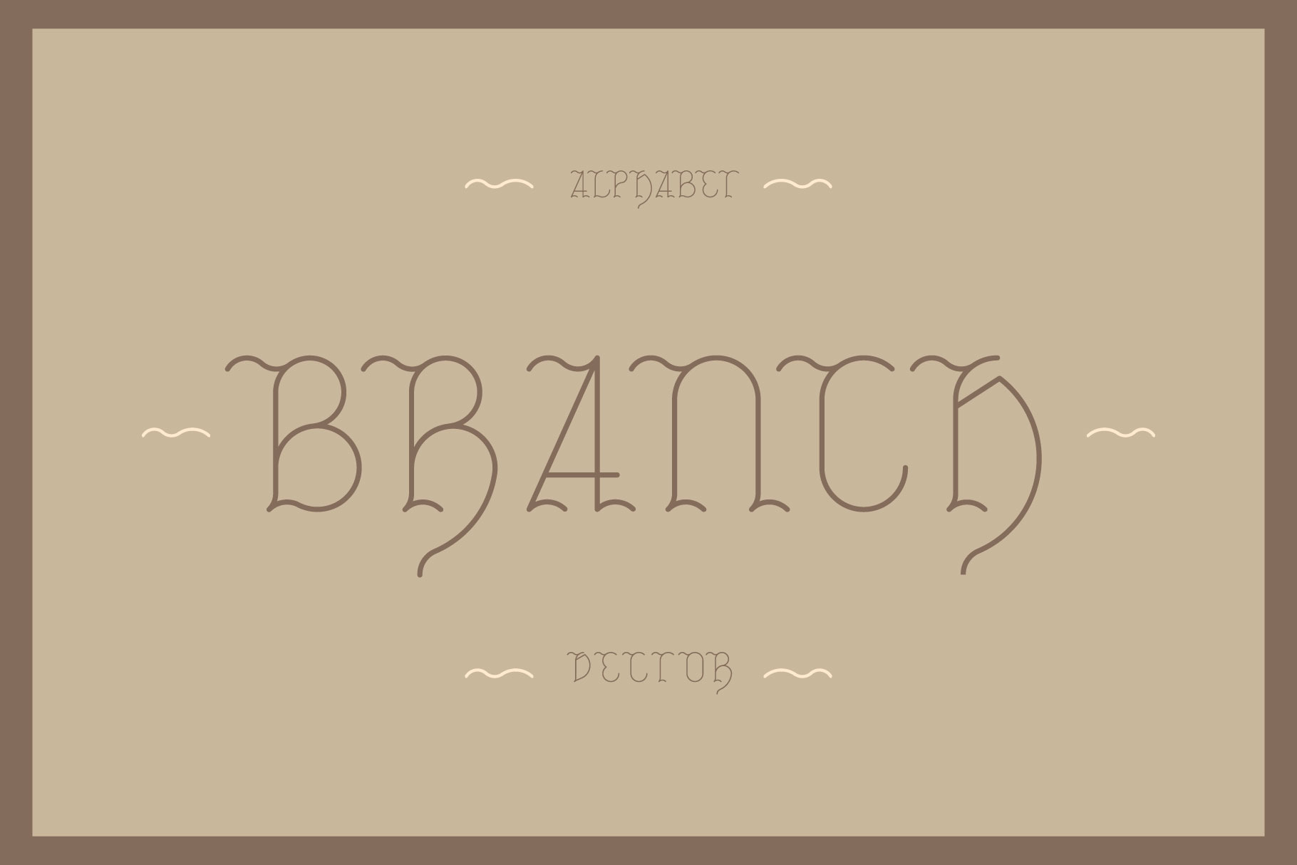 Vector Alphabet. Branch | Symbol Fonts ~ Creative Market