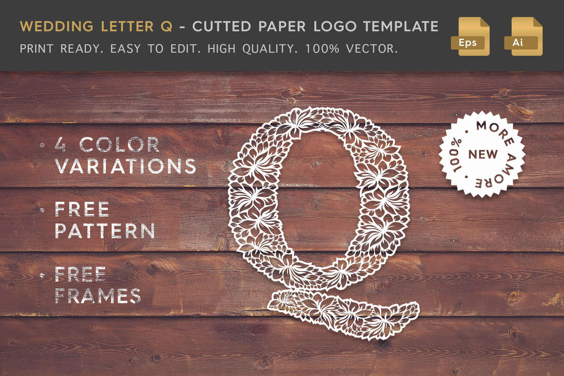 Wedding Letter Q - Logo Template | Branding & Logo Templates ~ Creative