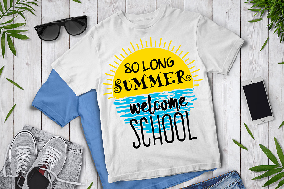 Download Goodbye Pool Hello School Svg Pre Designed Photoshop Graphics Creative Market