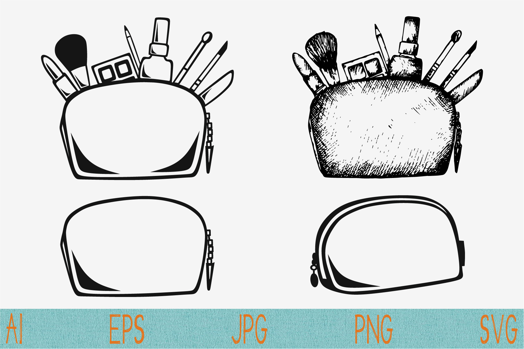 Download make up bag, cosmetic bag svg | Pre-Designed Photoshop ...