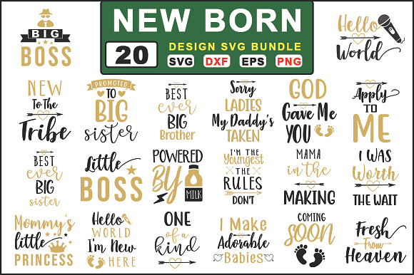 Download 20 New Born Baby Svg Big Bundle Pre Designed Illustrator Graphics Creative Market